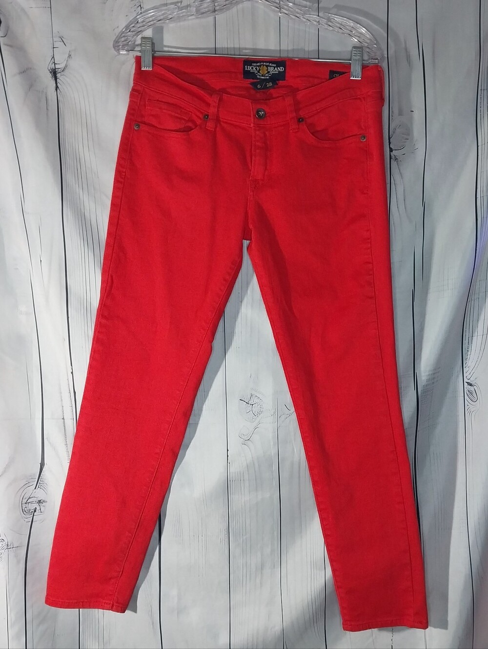 Lucky Brand Red Charlie Streetwear Casual Chic Capri